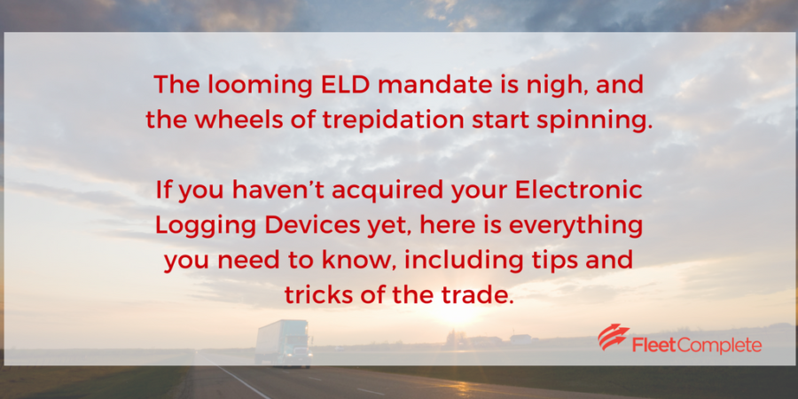 ELD and HoS advice about FMCSA's looming ELD mandate.