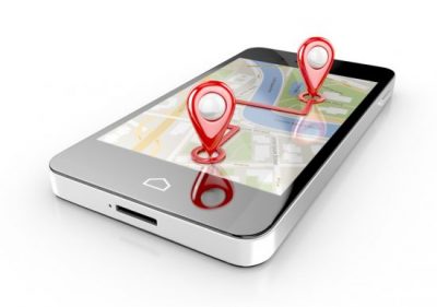 Pindrop on a phone map symbolic of Truck GPS for telematics software.