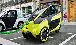Toyota's i-Road electric vehicle.